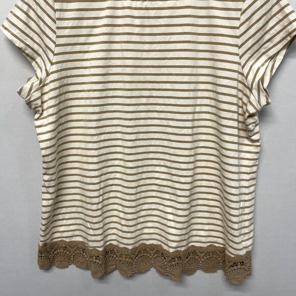 Isaac Mizrahi Live Women Short Sleeve Blouse Top Shirt Size XL X-Large M276 -6 - Picture 9 of 13